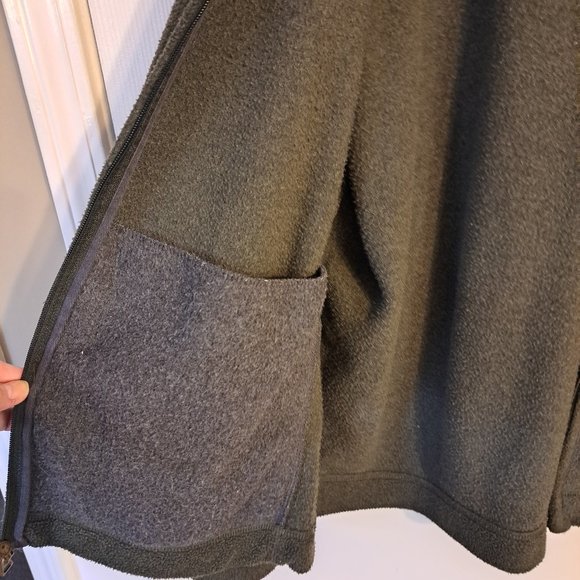 St. John's Bay Dark Green Fleece Zipper Jacket - Picture 5 of 9